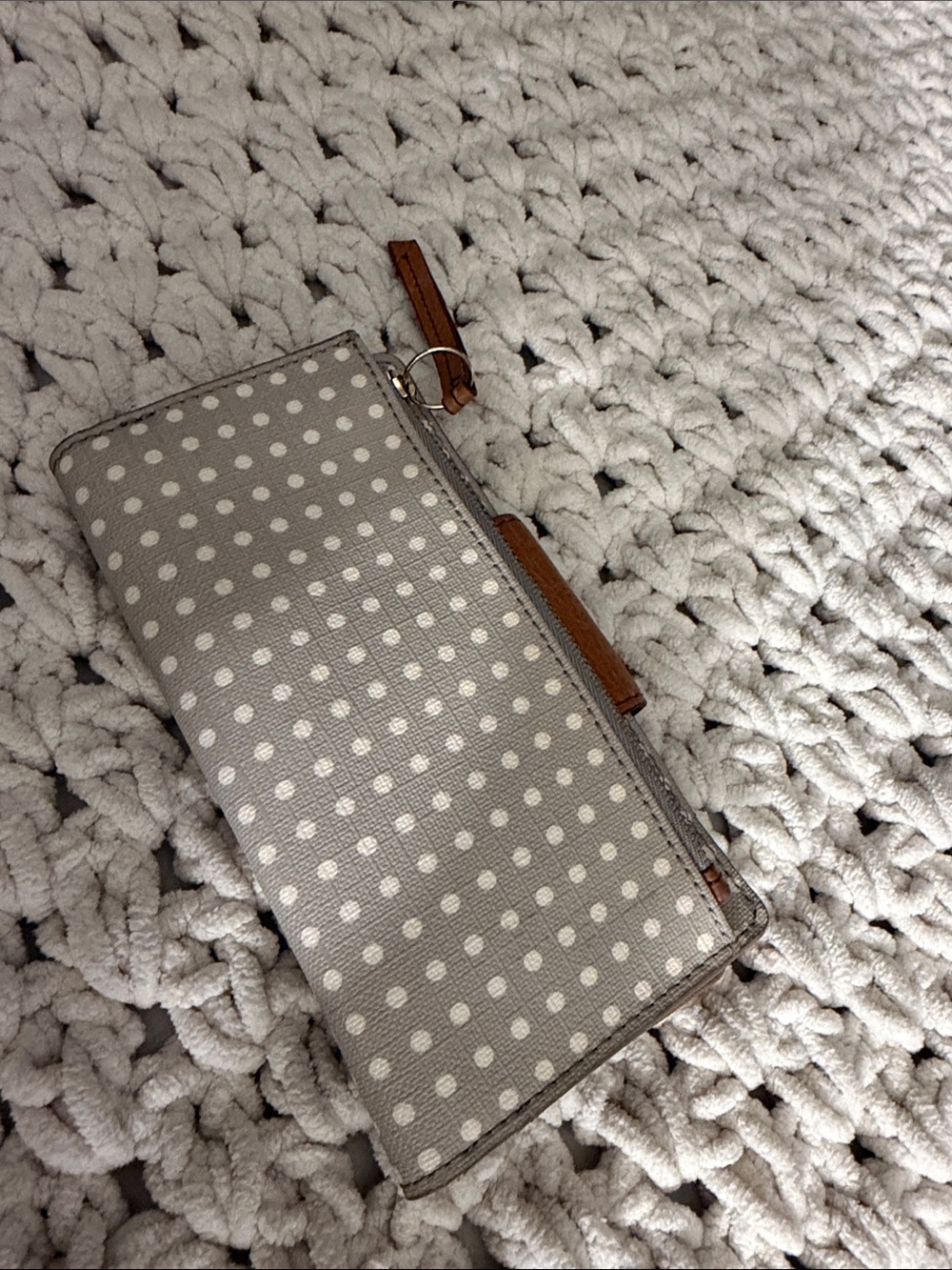 Fossil Polka Dot Wallet in Cream and Tan - Picture 2 of 3